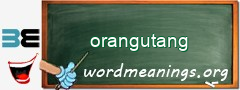 WordMeaning blackboard for orangutang